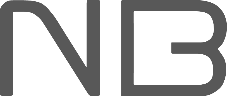 Logo von NB im Grauton